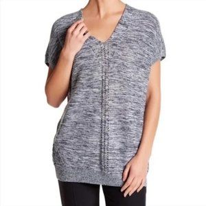 Vince Short Sleeve Cotton Knit Sweater